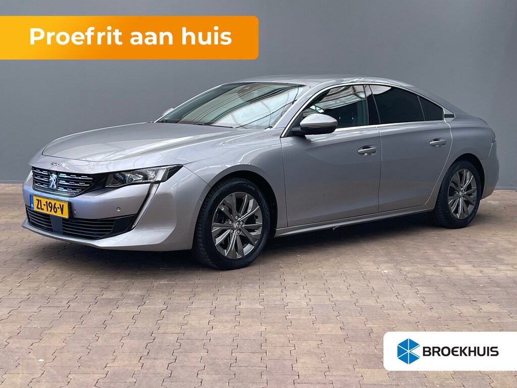 Peugeot 508 1.6 PureTech Blue Lease Allure Adaptieve Cruise | 17" Lichtmetaal | Trekhaak | Leder/Stof | Carplay | LED | Parkeersensoren | Navigatie | Achteruitrijcamera | Airco (automatisch) | Apple Carplay/Android Auto|telefoonintegratie premium
