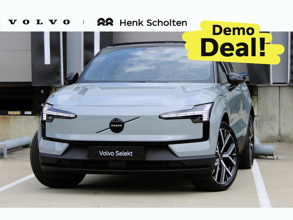 Volvo EX30 Single Motor Ext Range Plus Black Edition Europa | Demo deal | Adaptieve Cruise Control met Pilot Assist | Premium audio by Harman Kardon | Verwarmbare voorstoelen + stuurwiel | Park Assist voor + achter | Parkeercamera | Blind Spot| 20" lichtmetalen wielen