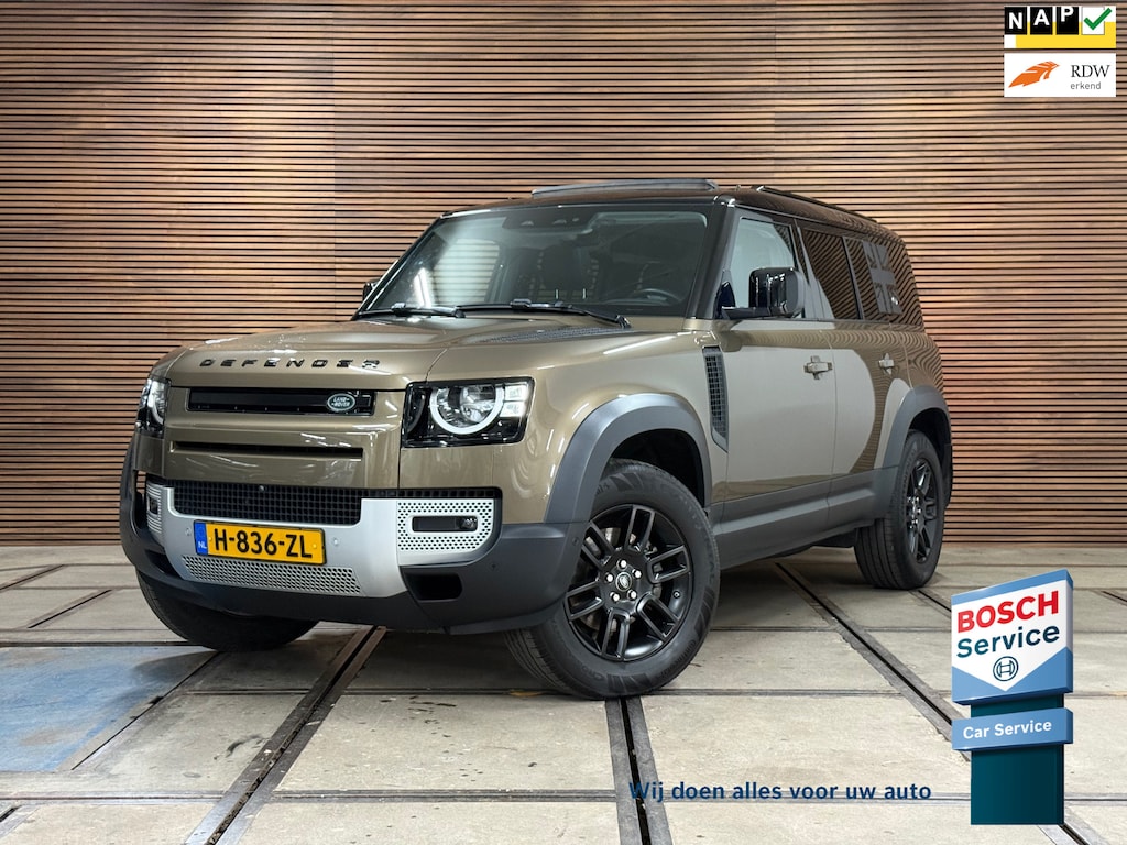 Land Rover Defender 110 2.0 D200 110 | Pano | PPF | Meridian | Trekhaak | Carplay | Geel kenteken