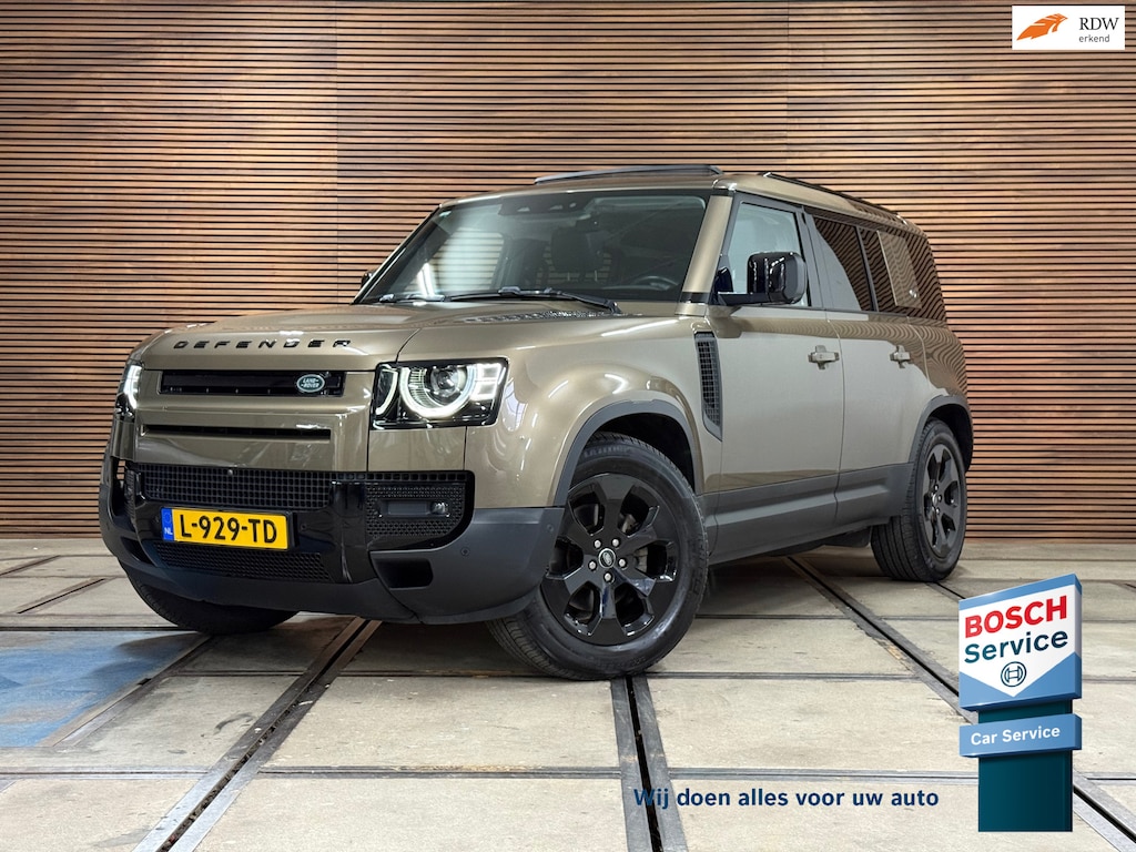 Land Rover Defender 110 2.0 D240 110 SE | Pano | Leer| Memory | Luchtvering | 360° Camera | Meridian | incl btw geel kenteken