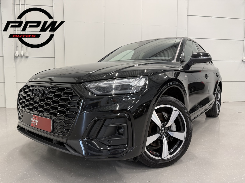 Audi Q5 Sportback 55 TFSI e quattro S-Line BLACK RS-LEER/HEAD-UP/TREKHAAK/20"/CAMERA/SOH 90%/SFEER/CARPLAY/MATRIX/KEYLESS/BLACK-OPTIC PLUS/3X S-LINE/AUDI DEALER HISTORIE