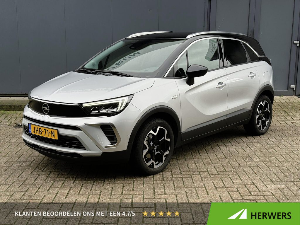 Opel Crossland 1.2 Turbo Ultimate / AGR Comfortstoelen / Navigatie /  Half Leder/Alcantara Bekleding / LED Verlichting / 360 Graden Camera / Dual Zone Climate Control / Cruise Control / Apple CarPlay/Android Auto / Dode hoek /