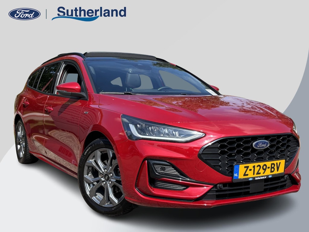 Ford Focus Wagon 1.0 EcoBoost Hybrid ST Line X 155pk | Vol leder | Panoramadak | | Adaptive cruise control | Winter Pack | All season banden | Camera
