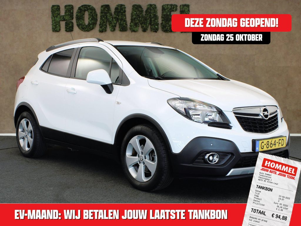 Opel Mokka 1.4 T Edition - AIRCO - BLUETOOTH TELEFOONVOORBEREIDING - TREKHAAK - PARKEERSENSOREN VOOR EN ACHTER - CRUISE CONTROL - LEDEREN STUURWIEL