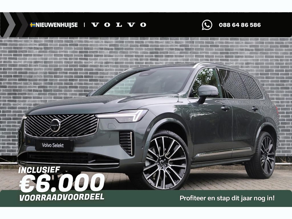 Volvo XC90 2.0 T8 Plug-in hybrid AWD Ultra Bright Exec. Ed. | Geventileerde voorstoelen | Massagefunctie | Luchtvering | 22" lichtmetalen velgen | Stoelverwarming | verwarmd stuurwiel | Elektr. bedienbaar schuif-\-kanteldak | Extra getint glas | Gelamineerde ramen | Bowers & wilkins Audio | Head-up display | Google Services |