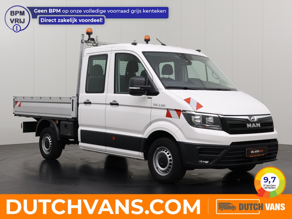 MAN TGE 2.0TDi 160PK Dubbele Cabine Open Laadbak | 3500Kg Trekhaak | Multimedia | Camera | Airco | 6-Persoons