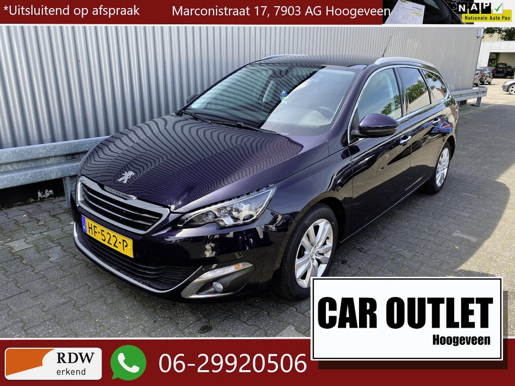 Peugeot 308 SW 1.2 PureTech Blue Lease Premium Clima, Navi, CC, PDC, LM, Trekh, nw. APK – Inruil Mogelijk –