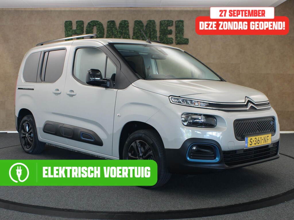 Citroën E-Berlingo Feel 50 kWh - SOH 92,3% !!! - ORIGINEEL NEDERLANDSE AUTO - AFNEEMBARE TREKHAAK - TREKGEWICHT 750 KG - NAVIGATIE - PARKEERSENSOREN ACHTER - VOORSTOELEN VERWARMD - MIDDENARMSTEUN VOOR - CLIMATE CONTROL - CRUISE CONTROL - 3 FASE LADEN - ACHTERRUIT APART TE OPENEN