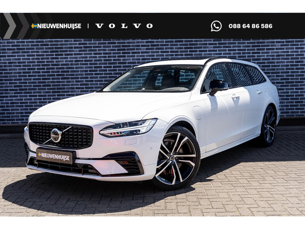 Volvo V90 2.0 T8 Plug-in Hybrid AWD Ultra Dark | PHEV | Trekhaak | Luchtvering | Bowers Wilkins | Nappaleder | Stoelventilatie | Stoelmassage | 360 Graden Camera | Panoramadak | Head-up Display | Gelamineerd Glas | Keyless Entry | Elektrische Achterklep | Elektrisch Verstelbare Voorstoelen | Apple Carplay | Android Auto