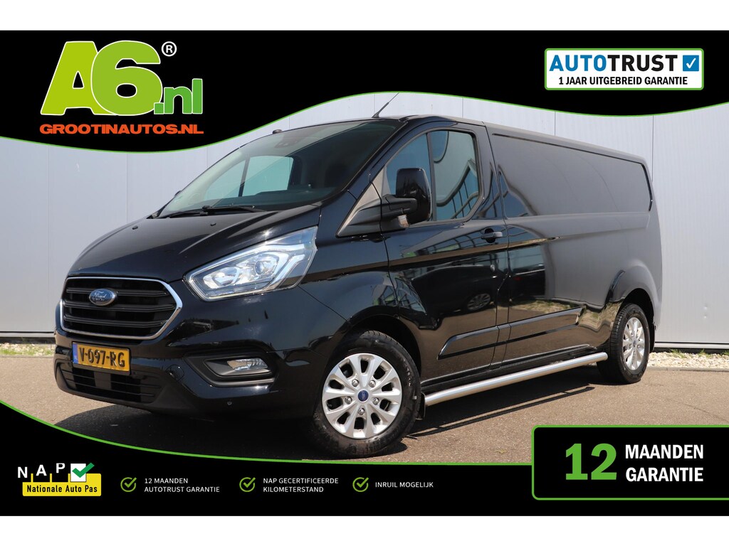 Ford Transit Custom 300 2.0 TDCI L2H1 Limited DC 170PK Automaat NWE Distr.Riem ! Trekhaak Sidebars Navigatie Achteruitrijcamera Carplay LED 16 inch LMV Schuifdeur Airco Cruise