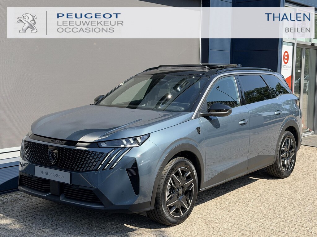 Peugeot 5008 1.2 Hybrid 145 PK Automaat GT | Bouwjaar 2026 | Elektrische Kofferklep | Panorama Schuif-/Kanteldak | 7-Zits | Navigatie | Parkeercamera | Keyless Entry | Parkeersensoren V+A | Full LED Verlichting | Stoel- & Stuurverwarming | 19" Lichtmetalen Velgen |