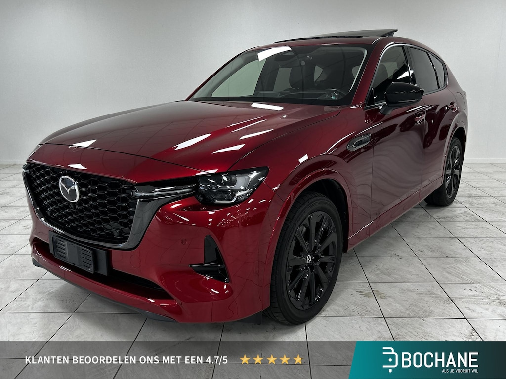 Mazda CX-60 2.5 e-SkyActiv PHEV Homura 2500 KG TREKGEWICHT | ELEKTRISCH PANORAMADAK | ELEKTRISCHE ACHTERKLEP | RONDOM ZICHT CAMERA
