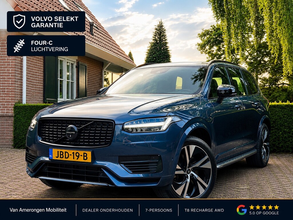 Volvo XC90 2.0 T8 Recharge AWD R-Design 7-persoons | Four-C Luchtvering | HUD | Nappa Leder | Panorama | Volvo Selekt Garantie