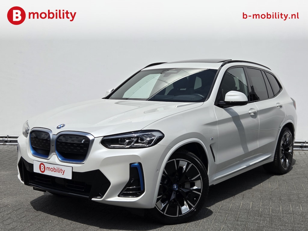 BMW iX3 High Executive M-Sport 80 kWh SOH 98% 'Mineral-Weiss' Trekhaak Panoramdak Harman/Kardon | Adaptive Cruise Control | Elek. Stoelen | Head-Up | DAB