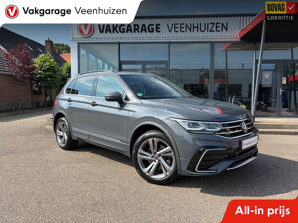 Volkswagen Tiguan 1.4 TSI eHybrid R-Line Business+|Rijklaar prijs|Leder|Trekhaak afn.|Memory|Camera|Dodehoek|Carplay|Navi|