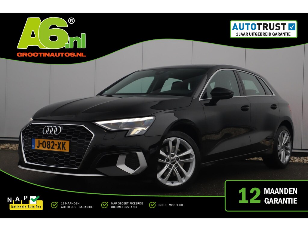 Audi A3 Sportback 30 TFSI Advanced edition Automaat Leder Sportstoelen Stoelverwarming Virtual Navigatie Clima Cruise 17 inch LMV Full LED Lane Assist