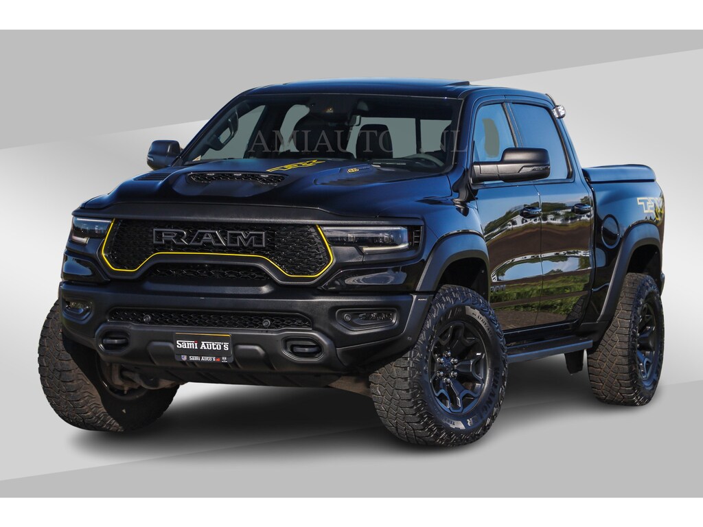 Dodge Ram TRX BLACK OPS HELLCAT | 6.2 V8 712PK SUPERCHARGER | FULLY LOADED | CARBON | BLACK ON BLACK | CREW CAB | DUBBELE CABINE | 5 PERSOONS | De specialist in Amerikaanse pick‑ups in Nederland en Europa.