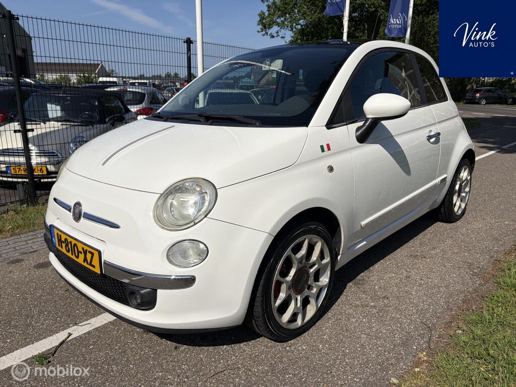 Fiat 500 1.4-16V Lounge | Panoramadak | Subwoofer | Leer