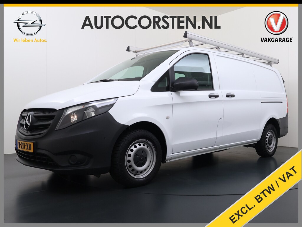 Mercedes-Benz Vito 114CDI Automaat Lang 2X Schuifdeur Trekhaak Camera Euro 6 Navi Airco Imperiaal Cruise Control Pdc Betonplexvloer Wandbetimmering 2.000KG Trekgewicht 1e Eigenaar