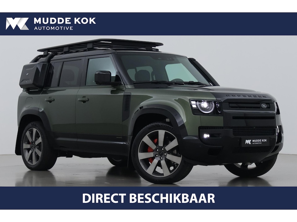 Land Rover Defender 110 P300e X | Explorer Pack | ClearSight | Meridian Surround | Trekhaak | Luchtvering | Koelbox | Panoramadak