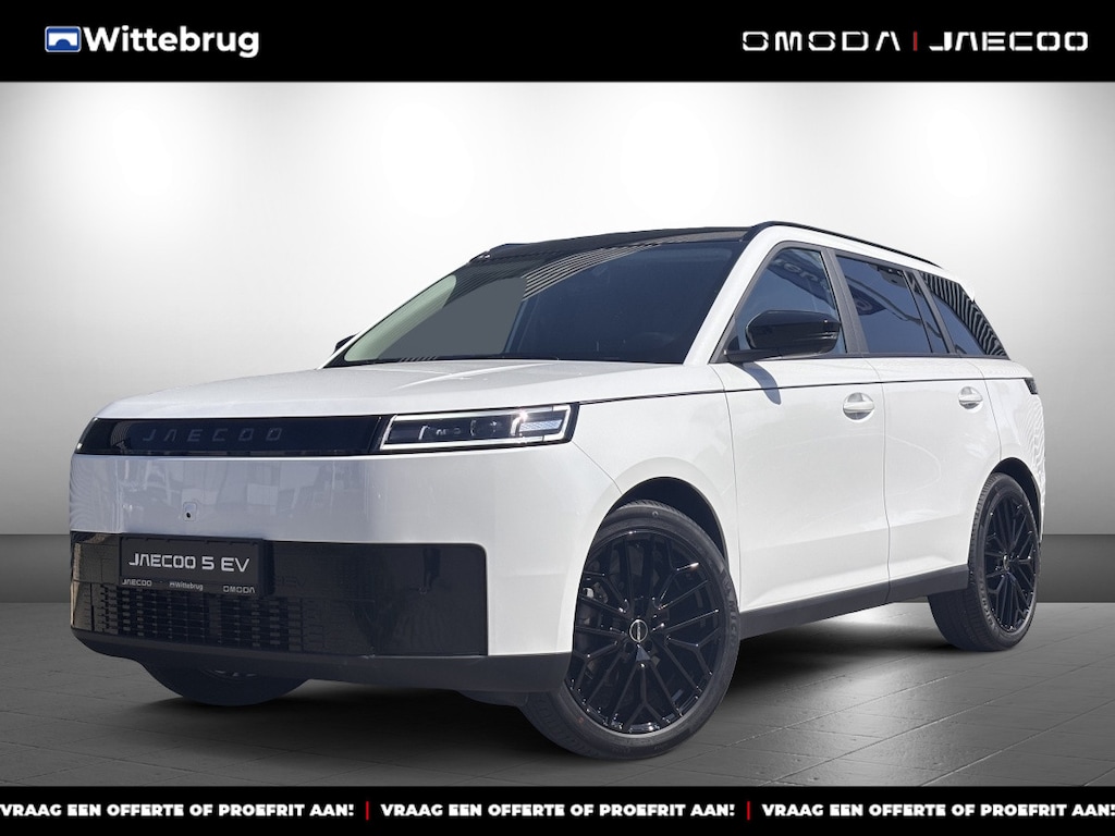 Jaecoo 5 EV Exclusive 61 kWh Volledig Elektrisch met Black Pack Wrap 20 Inch Lichtmetalen velgen, Lederen bekleding en Stoelverwarming