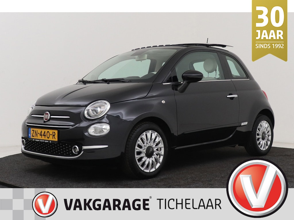 Fiat 500 0.9 TwinAir Turbo Lounge | UNIEK glazen schuif-/kanteldak | Navigatie | Org. NL | Airco | PDC | Cruise |