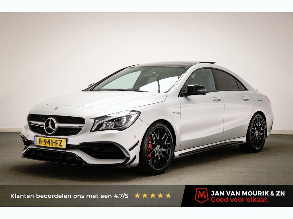Mercedes-Benz CLA AMG 45 4MATIC | PANORAMADAK | SFEERVERLICHTING | RECARO | STOELVERWARMING | CAMERA | 19"