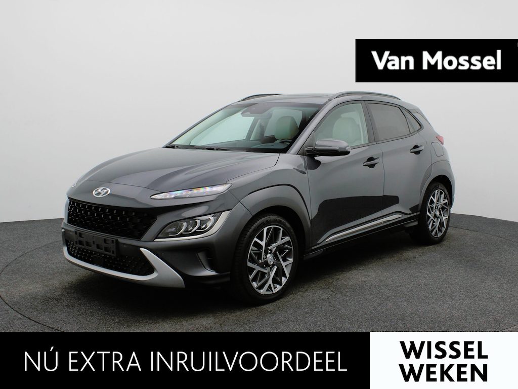Hyundai Kona 1.6 GDI HEV Fashion Design Sky | Adaptieve Cruise | Achteruitrijcamera | Schuif/kantel dak| Head Up Display | Apple Carplay/Android Auto | DAB | Keyless