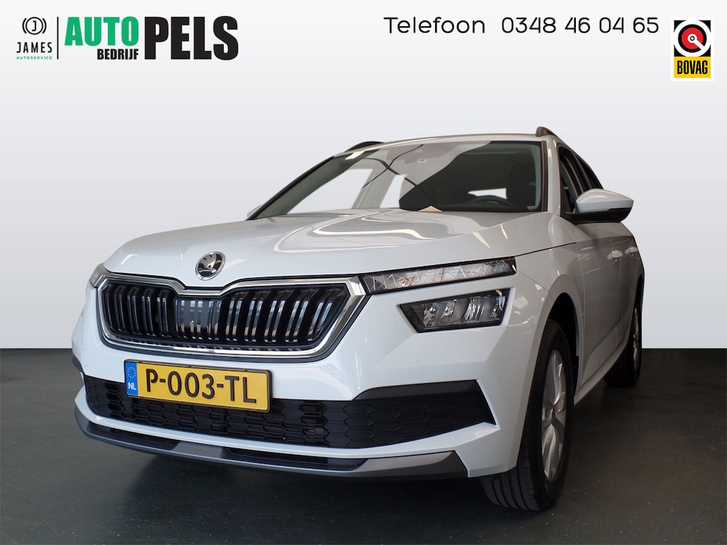 Skoda Kamiq 1.0 TSI Ambition Automaat, Wit metallic!! Airco. Navigatie, Apple Carply, Cruise controle, Elek ramen, Xenon verlichting, Pdc achter, Lm velgen 16'', Nederlandse auto!! Bovag afleverpakket 695,-