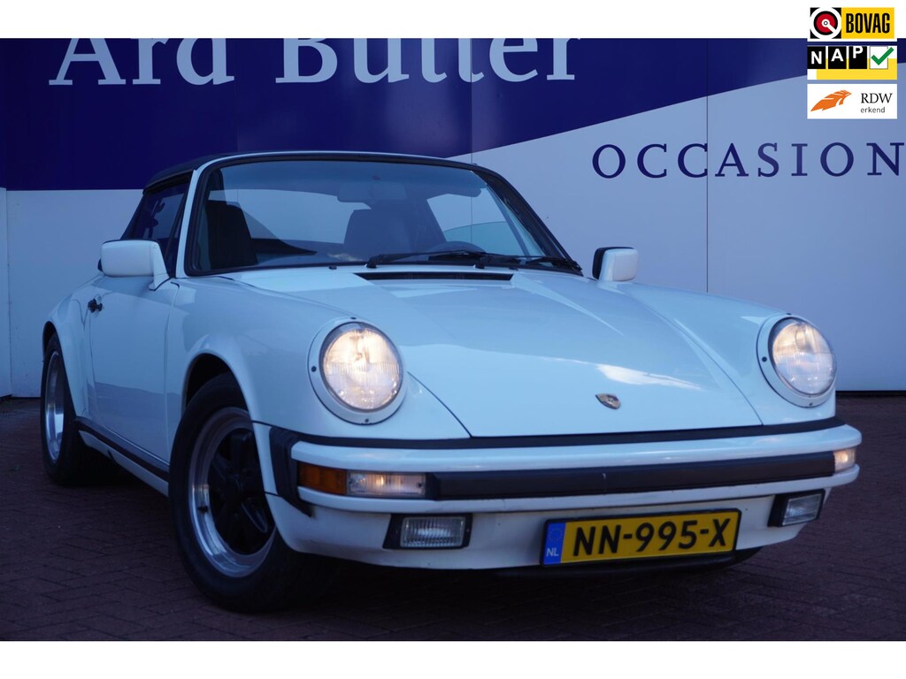 Porsche 911 Cabrio 3.2 G50 BAK Elek-Kap+Volleder+Airco = TOTAAL ORIGINEEL+LAATSE DIE GEMAAKT IS !! 1989!!