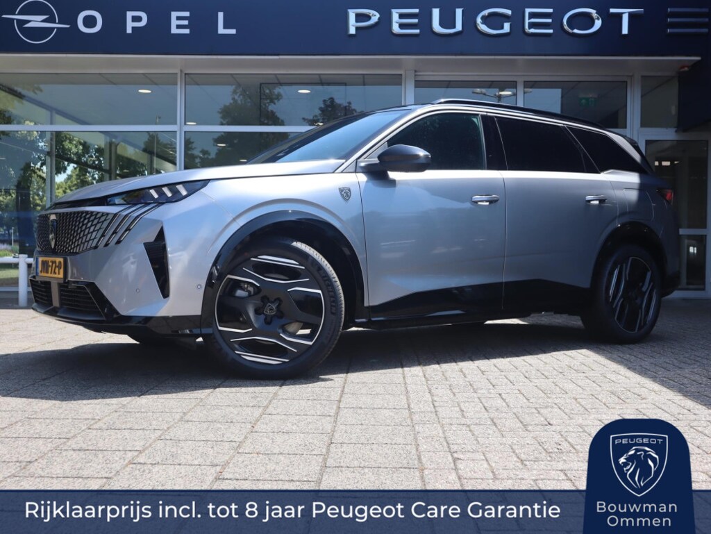 Peugeot e-5008 SUV EV GT Exclusive 73 kWh 210PK 7pers., Rijklaarprijs, Leder Trekhaak Navigatie 360° Camera 20 inch wielen