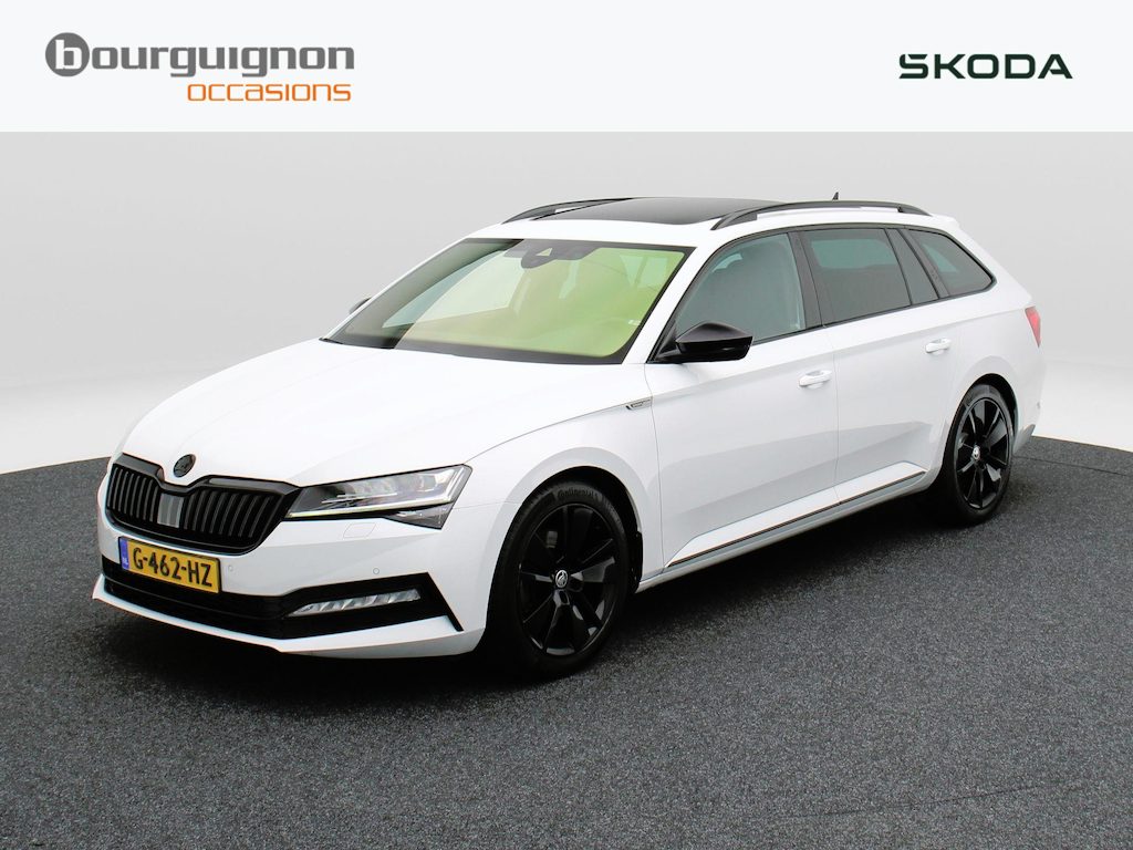 Skoda Superb Combi 1.5 TSi ACT 150 Pk Automaat Sportline Business | Trekhaak | Stoelverwarming | Panorama dak | Camera | Canton Audio | Alcantara | CarPlay | 18 Inch