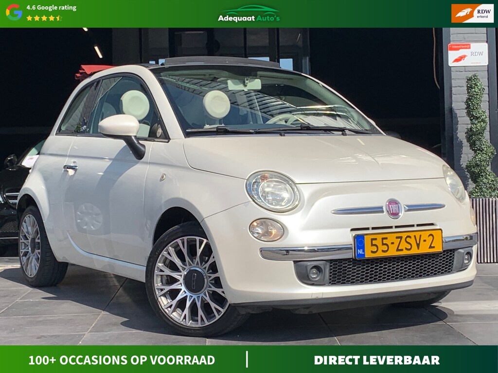 Fiat 500C 1.2 Lounge|Cabriodak|PDC|Airco|Half Leder|El.Raam
