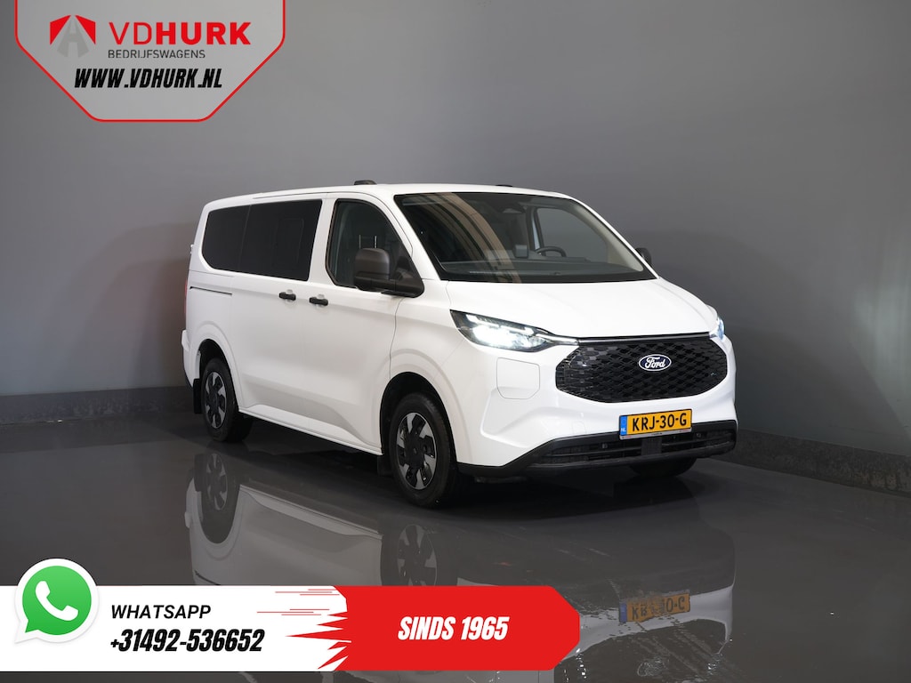 Ford E-Transit Custom Kombi Trend 71kWh 360 km WLTP (Excl. BTW/Incl. BPM) LED/ Standkachel/ Stoelverw./ Stuurverw./ Carplay/ 9 P/ 9 Persoons/ Combi/ Climate/ Camera/ PDC/ Cruise