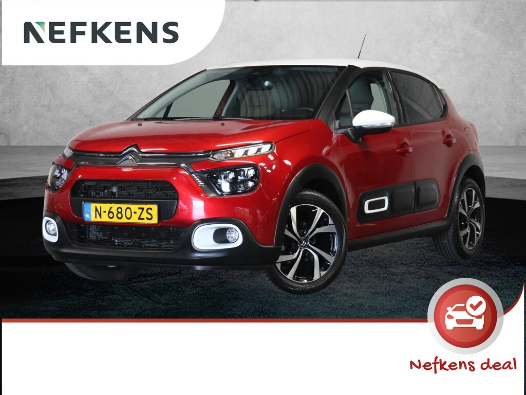 Citroën C3 110PK Shine | 1ste eigenaar | AppleCarplay/AndroidAuto | Dodehoekdetectie | Camera | Parkeersensoren VOOR + Achter | Navigatie | AUTOMAAT | LEER/Stof | Isofix | Privacy Glass | Parkeersensoren |