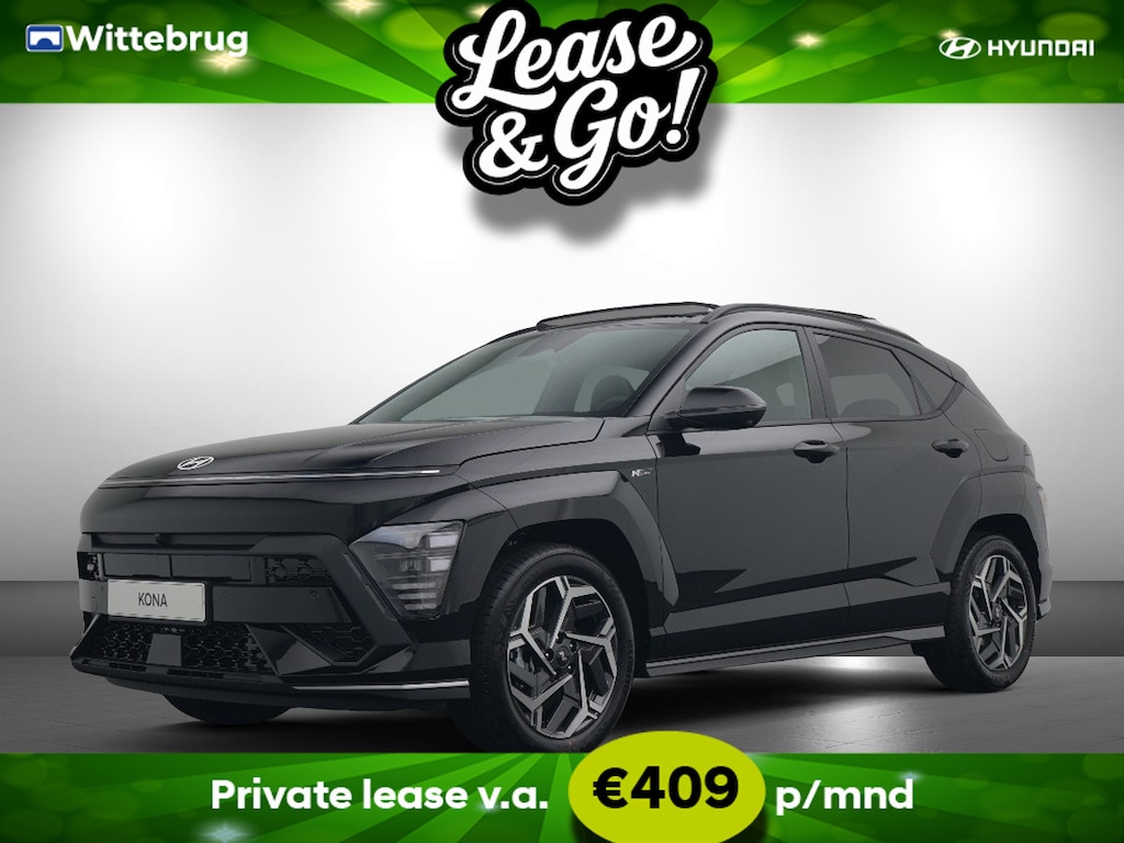 Hyundai Kona 1.6 GDI HEV N Line Full Hybride Automaat met Navigatie, Adaptive Cruise Control en Sport uitvoering Private lease een KONA Hybrid al vanaf € 409 p/m!
