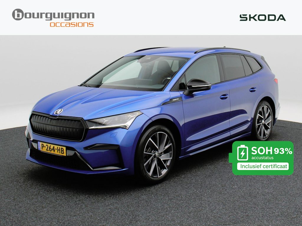 Skoda Enyaq iV 60 Sportline 180 Pk | Stoel/Stuurverwarming | Camera | Alcantara | Climatronic | CarPlay | Trekhaak | Matrix LED | 20 Inch | 87.265 Km !!