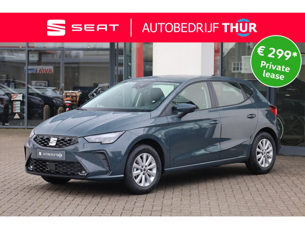 SEAT Ibiza 1.0 EcoTSI Reference VANF € 299,- P.L.* | 95PK / 70kW, Draadloos Apple Carplay & Android Auto, volledig digitaal instrumentenpaneel, full LED koplampen, parkeersensoren achter, airco, cruise control, 15" LMV