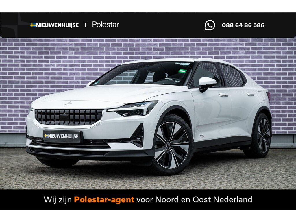 Polestar 2 Long Range Dual Motor 78 kWh | Harman Kardon Audio | Warmtepomp | 360 Graden Camera | Panoramadak | Stoelverwarming voor en achter | Cruise Control Adaptief | Dodehoekdetectie | Keyless Entry | Elektrische Achterklep | Navigatie | Apple Carplay | Android Auto