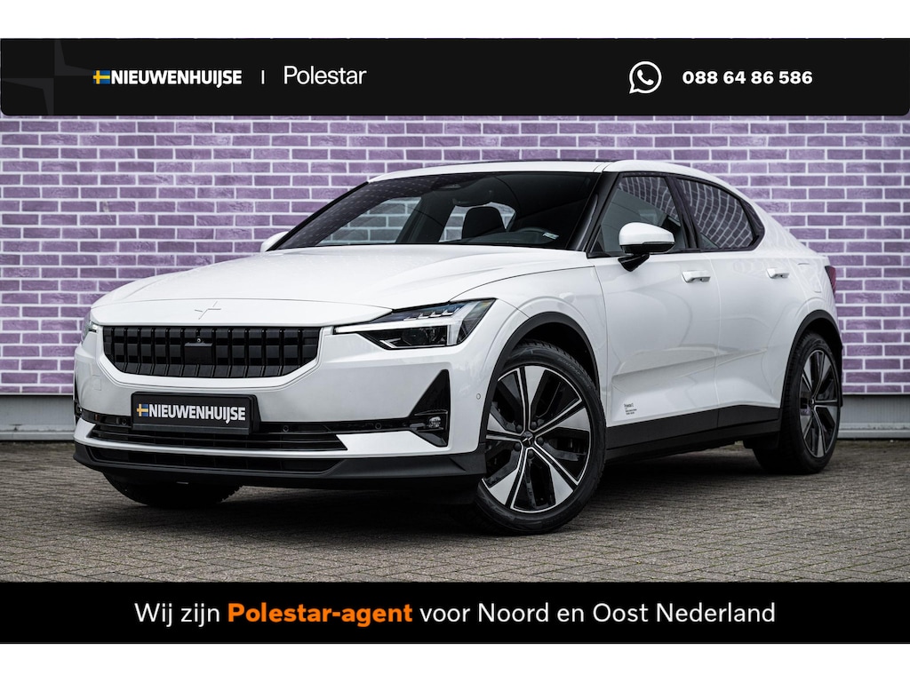 Polestar 2 Long Range Dual Motor 78 kWh | Harman Kardon Audio | Warmtepomp | 360 Graden Camera | Panoramadak | Stoelverwarming voor en achter | Cruise Control Adaptief | Dodehoekdetectie | Keyless Entry | Elektrische Achterklep | Navigatie | Apple Carplay | Android Auto