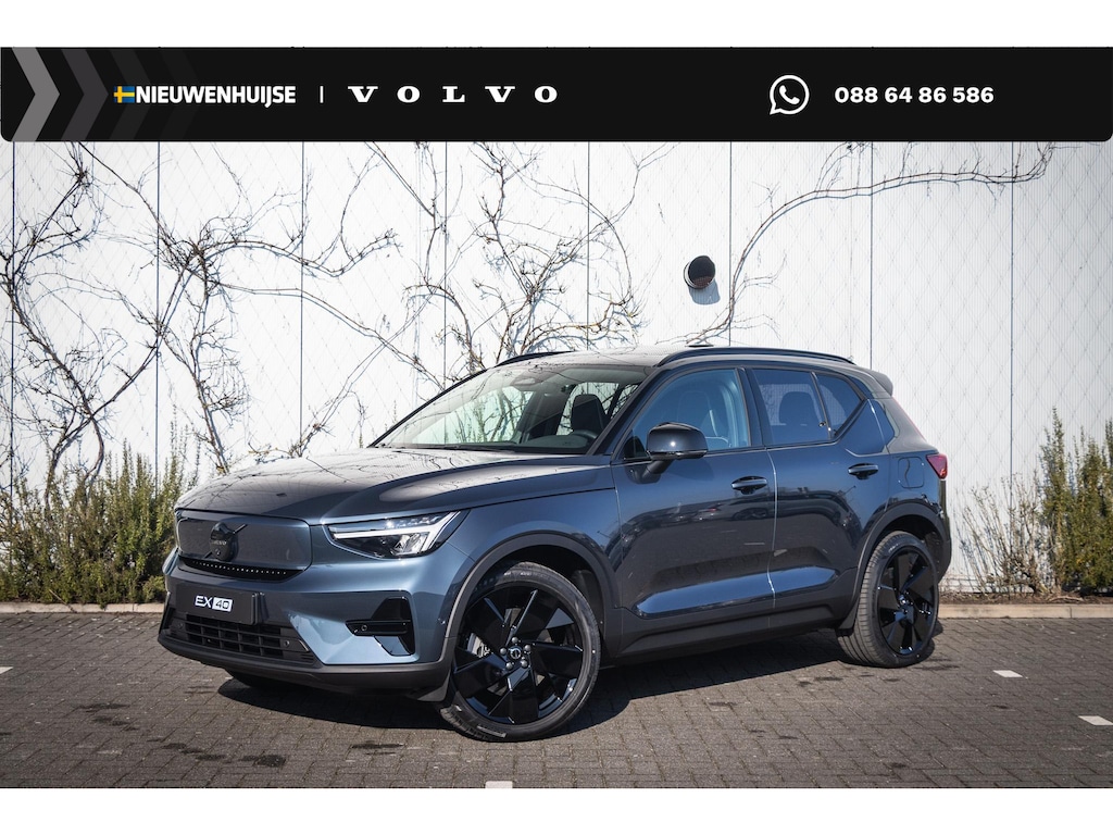 Volvo EX40 Single Motor Ext. Range Ultra Black Edition 82 kWh | Adaptieve Cruise Control | Schuif -/ Kanteldak | Elektr. Verstelbare Stoelen | 360 Camera | Getint Glas | 20 Inch | Harman Kardon Audio | Stoel + Stuurverwarming |