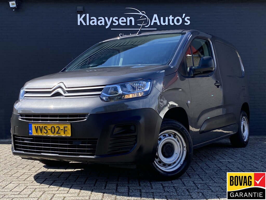 Citroën Berlingo 1.5 BlueHDi 100 S&S L1 | apple carplay | trekhaak | schuifdeur | airco | houten laadvloer | 3 persoons | excl. BTW