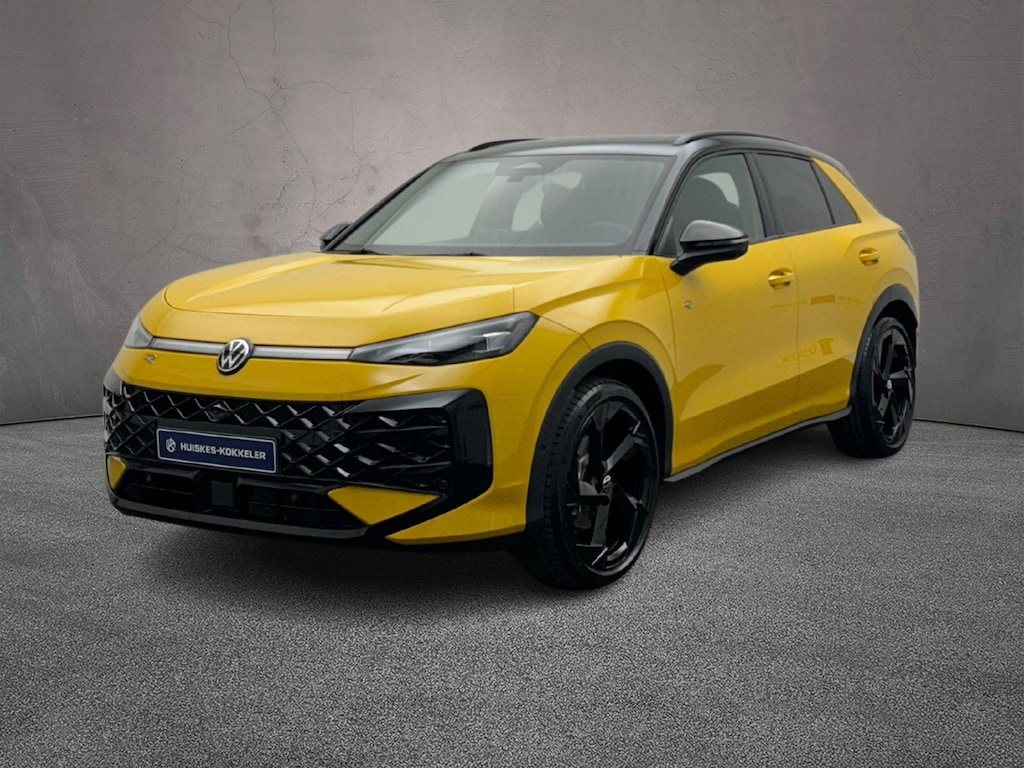 Volkswagen T-Roc R-Line First Edition 1.5 eTSI 150pk DSG Automaat Panoramadak, Harman Kardon audio, Adaptive cruise control, LED matrix koplampen, Lederen bekleding, Black style