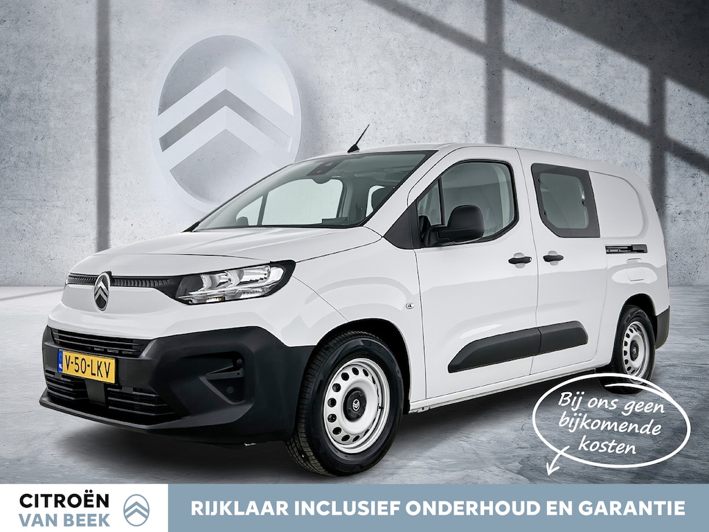 Citroën E-Berlingo 136 PK Flex Crewcab L2 50 kWh DubbelCabine!! | 5 zits | 100% Elektrisch! |  Grijs Kenteken | Navigatie |