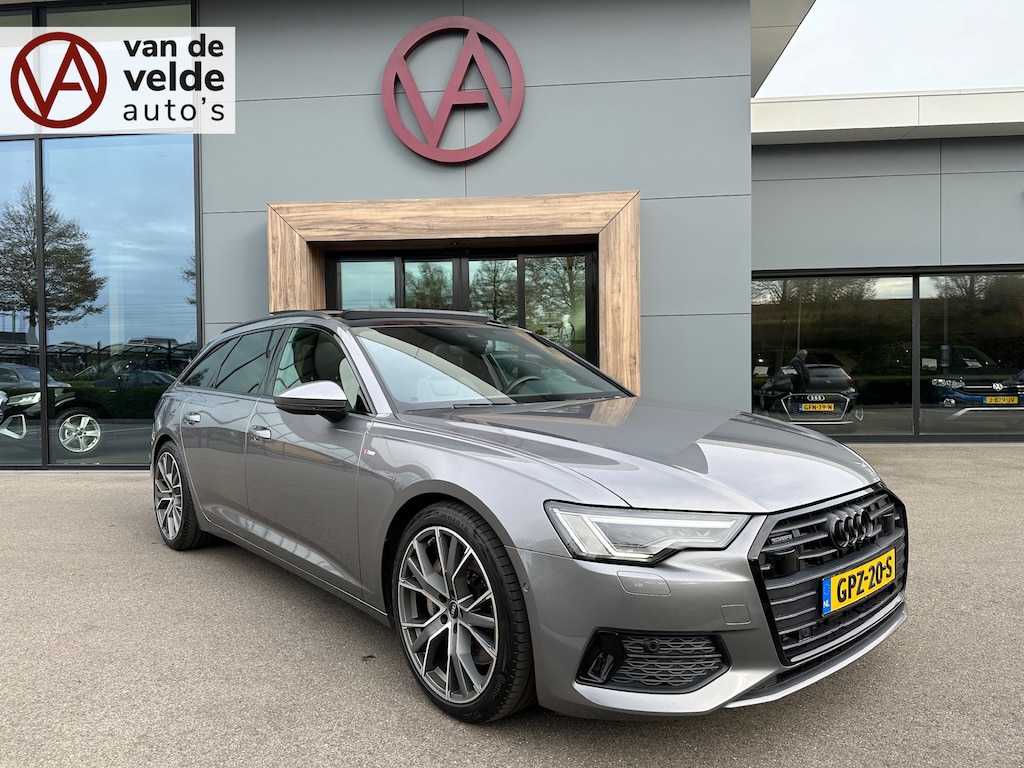 Audi A6 Avant V6 55 TFSI 340pk quattro S-line | Panoramadak | Trekhaak | 20 inch | Zwart optiek | Camera | Incl. 1 jaar Bovag garantie