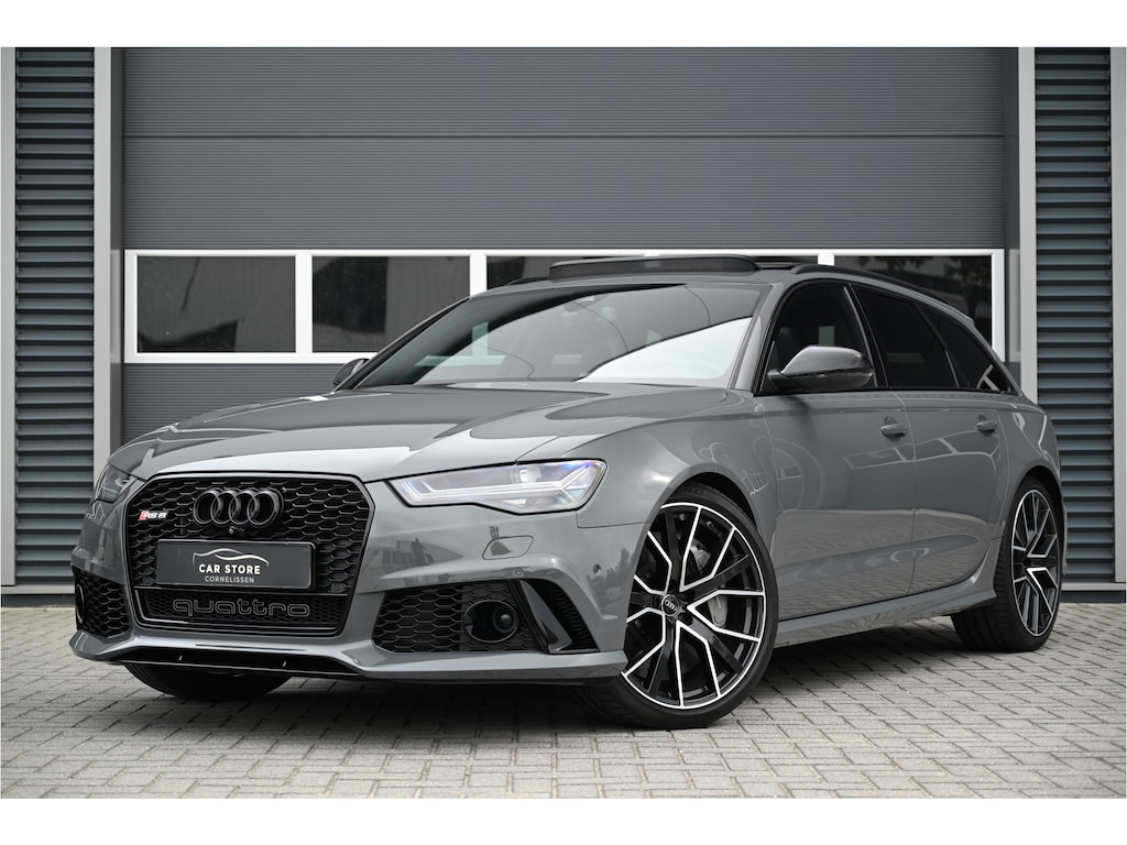 Audi RS6 Avant 4.0 TFSI QUATTRO PERFORMANCE 605 PK / PANO / KERAMISCH / B&O 3D / 360 CAMERA / HUD / SOFTCLOSE / NIMBUSGRIJS
