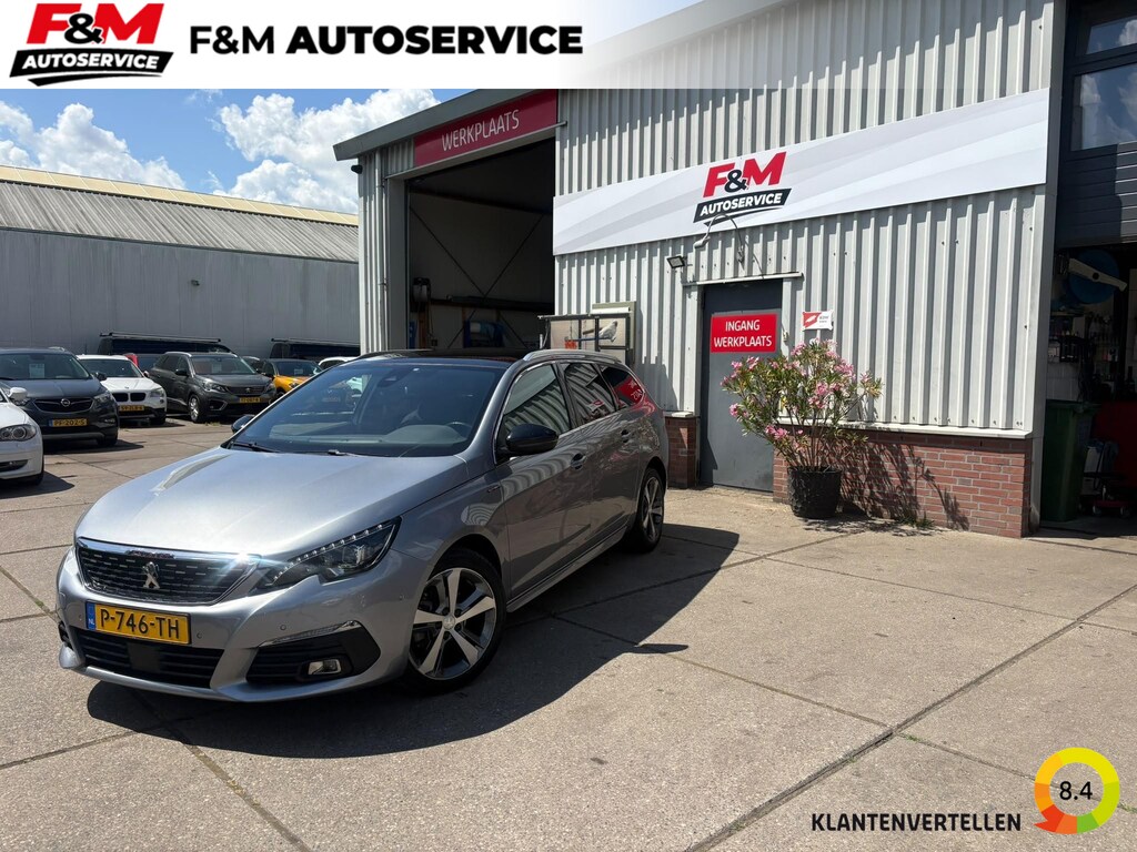 Peugeot 308 SW 1.2 PureTech GT-line Automaat, Clima, cruise, pano, massage, trekhaak Distributieriem is vervangen!