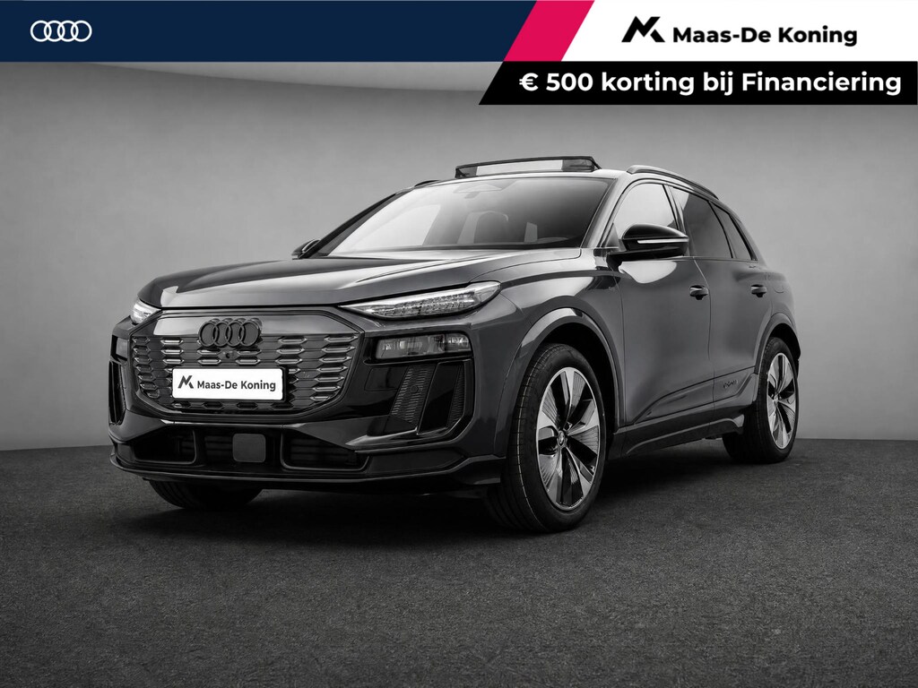 Audi Q6 e-tron S edition 83 kWh 252pk · SOH 96,3% · Panoramadak · 360 Camera · Inklap. Trekhaak ·  Luchtvering · Stuur- & Stoelverwarming · Apple/Android Car Play · Garantie t/m 13-07-2030 of 100.000km