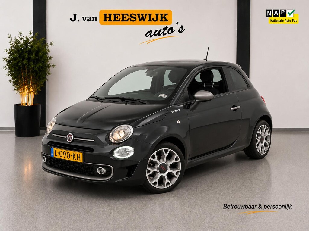 Fiat 500 1.0 Hybrid Sport Ecc | Lmv | Schuif/kanteldak | Leer| Pdc | Cv op afstand