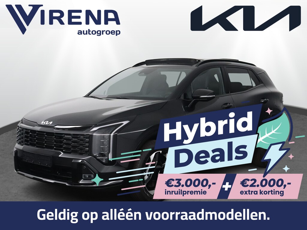 Kia Sportage 1.6 T-GDi Hybrid GT-Line - €5.000,- voordeel - Schuif/kantel dak - Stoel & Stuurverwarming - Apple CarPlay/Android Auto - Fabrieksgarantie tot 06-2033